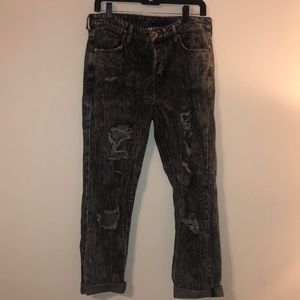 Distressed Acid Jeans